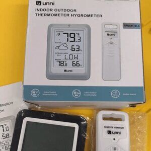 Digital LCD Indoor & Outdoor Weather Station Hygrometer Thermometer Wireless